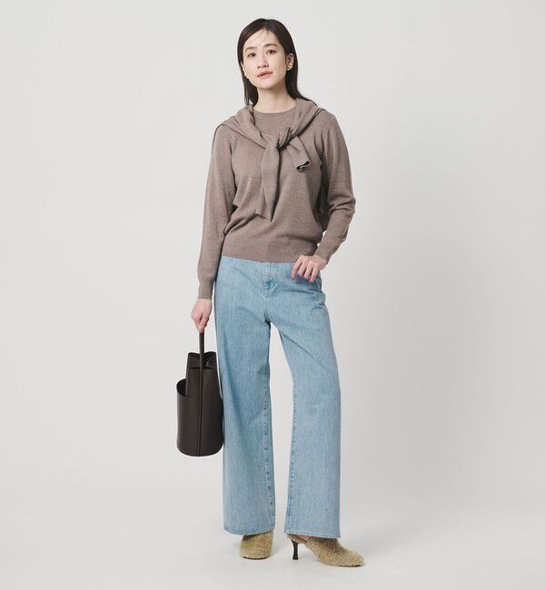 UNITED ARROWS「フルニードル クルーネック ニット」|ニット・セーター|