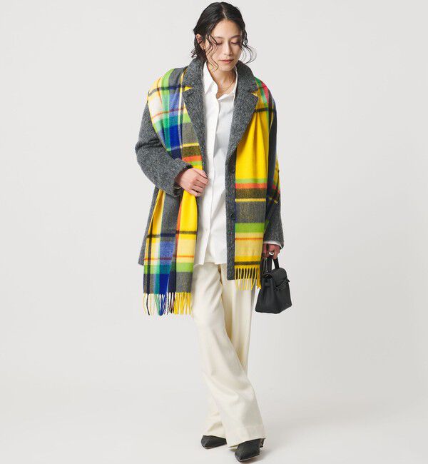 UNITED ARROWS「＜Joshua Ellis＞カシミヤ チェック マフラー」|マフラー|