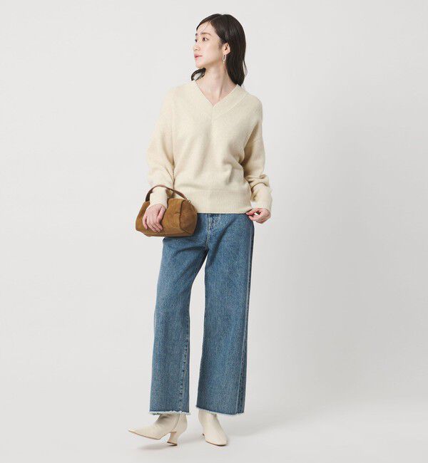 UNITED ARROWS「フォックス ウール ラメ Vネック ニット」|ニット・セーター|