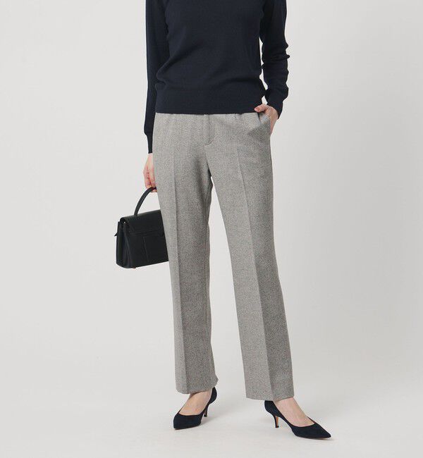 UNITED ARROWS「クラス ツイード ストレート パンツ」|チノ|LT.GRAY