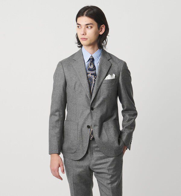 UNITED ARROWS「ストレッチフランネル シングル2ボタン テーラードジャケット COMFORT EASY-MODEL ヨコストレッチ」|スーツ|