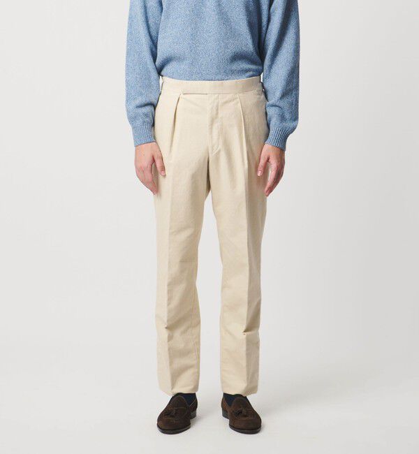 UNITED ARROWS「モールスキン 1プリーツ スラックス」|スラックス|