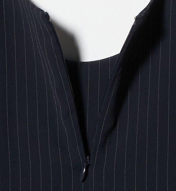 UNITED ARROWS「Drapy タック ノースリーブ ストライプ ワンピース ‐ウォッシャブル‐」|ワンピース|