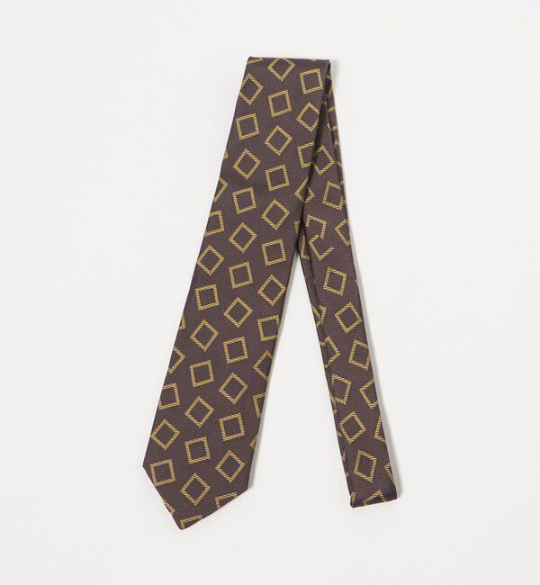 UNITED ARROWS「カラー スクエア ジャガード ネクタイ」|ネクタイ・蝶ネクタイ|BEIGE