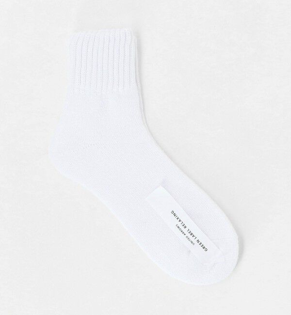 UNITED ARROWS green label relaxing「GLR パイル リブ ソックス」|ソックス|WHITE