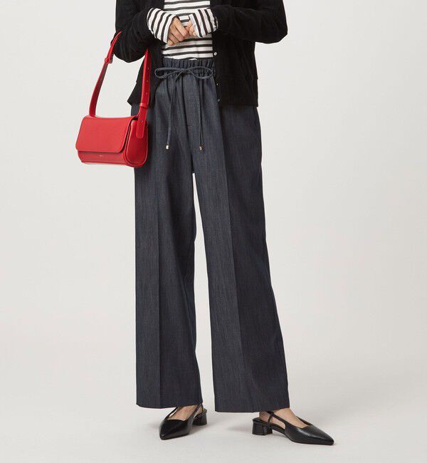 UNITED ARROWS green label relaxing「【結論シリーズ】ニーハイフレアパンツ デニム［size SHORT/TALLあり］」|デニム|