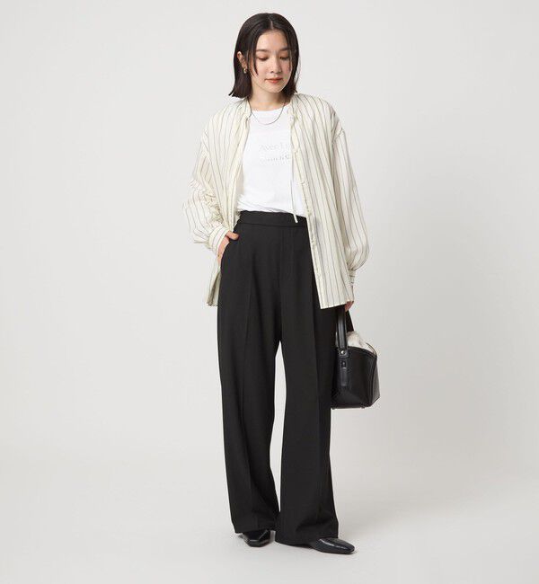 UNITED ARROWS green label relaxing「【WEB限定】＜at ease＞オルマイ ワイド パンツ マシンウォッシャブル ストレッチ 帯電防止」|その他|