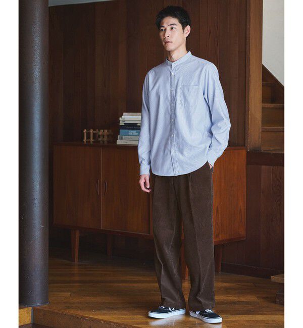 UNITED ARROWS green label relaxing「W/R オックス バンドカラー シャツ」|シャツ・ブラウス|