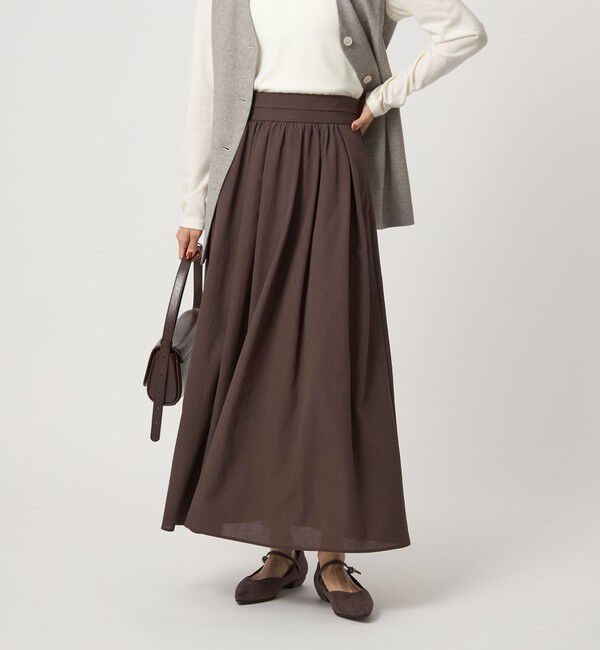 UNITED ARROWS green label relaxing「エアリー ギャザー スカート 2」|フレア|