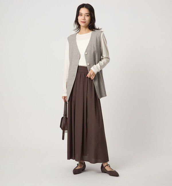 UNITED ARROWS green label relaxing「エアリー ギャザー スカート 2」|フレア|