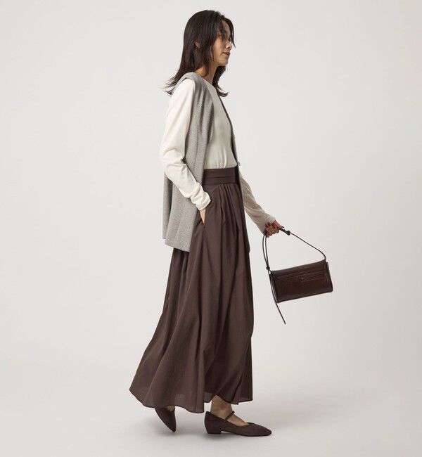 UNITED ARROWS green label relaxing「エアリー ギャザー スカート 2」|フレア|