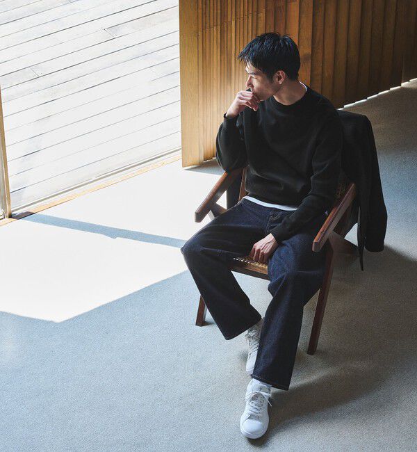 UNITED ARROWS green label relaxing「ポリエステル ウール ミラノリブ クルーネック ニット」|ニット・セーター|