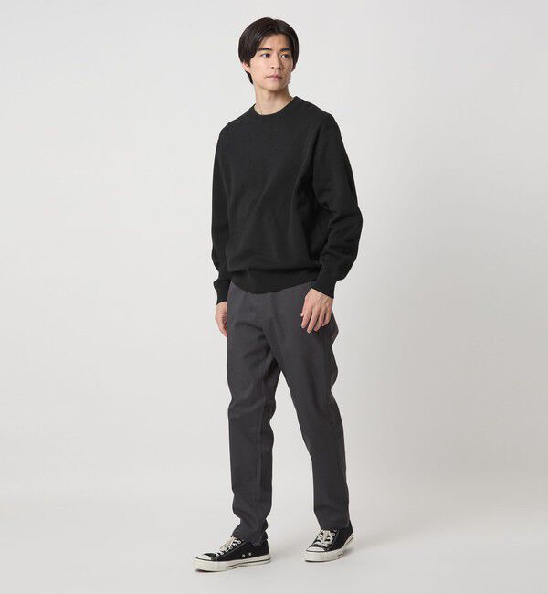 UNITED ARROWS green label relaxing「ポリエステル ウール ミラノリブ クルーネック ニット」|ニット・セーター|