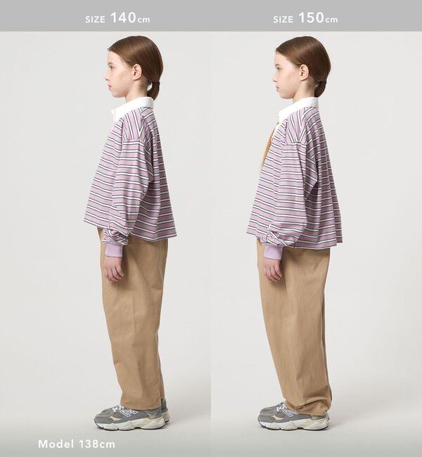 UNITED ARROWS green label relaxing「ラガーシャツ（ボーダー） / キッズ  120cm-160cm」|Tシャツ・カットソー|