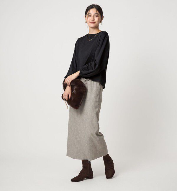 UNITED ARROWS green label relaxing「パフギャザー ロングスリーブ プルオーバー カットソー」|Tシャツ・カットソー|