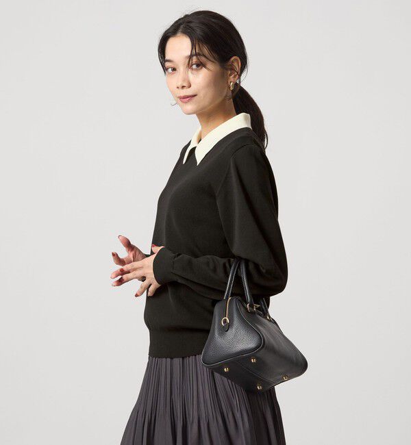 UNITED ARROWS green label relaxing「襟付き ロングスリーブ プルオーバー ニット ウォッシャブル」|ニット・セーター|