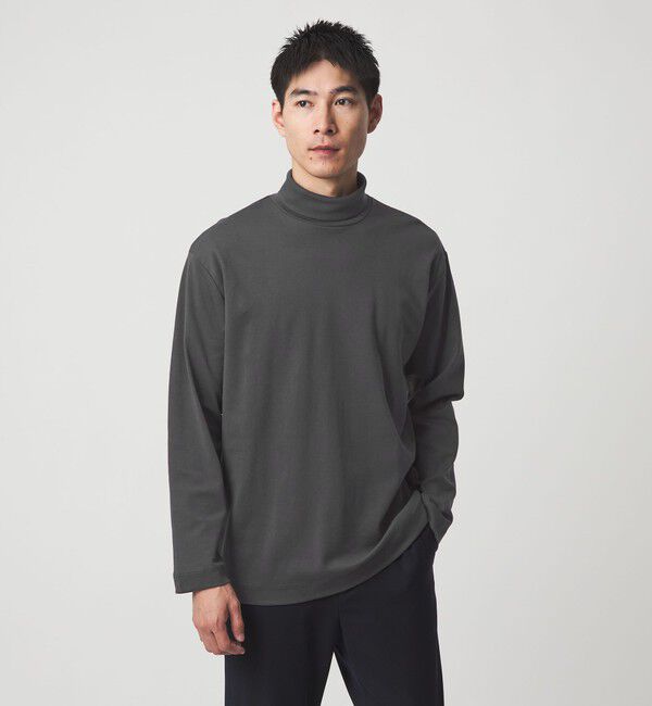 UNITED ARROWS green label relaxing「オーガニック スムース タートルネック カットソー」|Tシャツ・カットソー|DK.GRAY