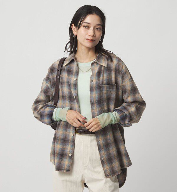 UNITED ARROWS green label relaxing「チュール ドッキング シアー プルオーバー」|Tシャツ・カットソー|