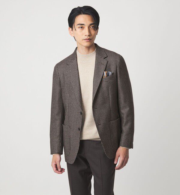 UNITED ARROWS green label relaxing「GLR CLOTH ミルドチドリ 2B RG ジャケット」|テーラードジャケット|MD.BROWN