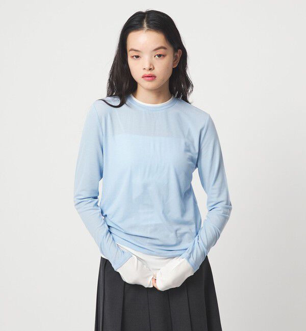 EMMEL REFINES「＜EMMEL REFINES＞EM ベアフライス クルーネック プルオーバー」|Tシャツ・カットソー|