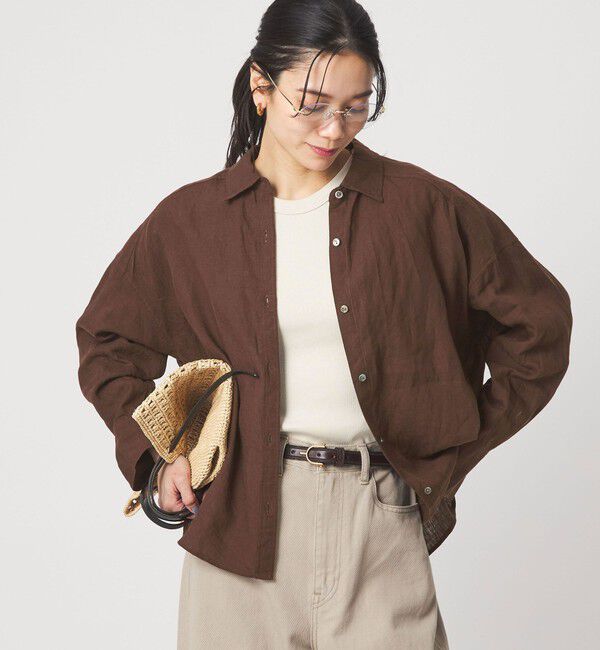 UNITED ARROWS green label relaxing「【結論シリーズ】リネンバランスシャツ［size SHORTあり］」|シャツ・ブラウス|