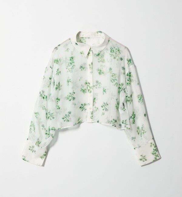 EMMEL REFINES「＜EMMEL REFINES＞EM フラワープリント シアー シャツ」|シャツ・ブラウス|OFF WHITE