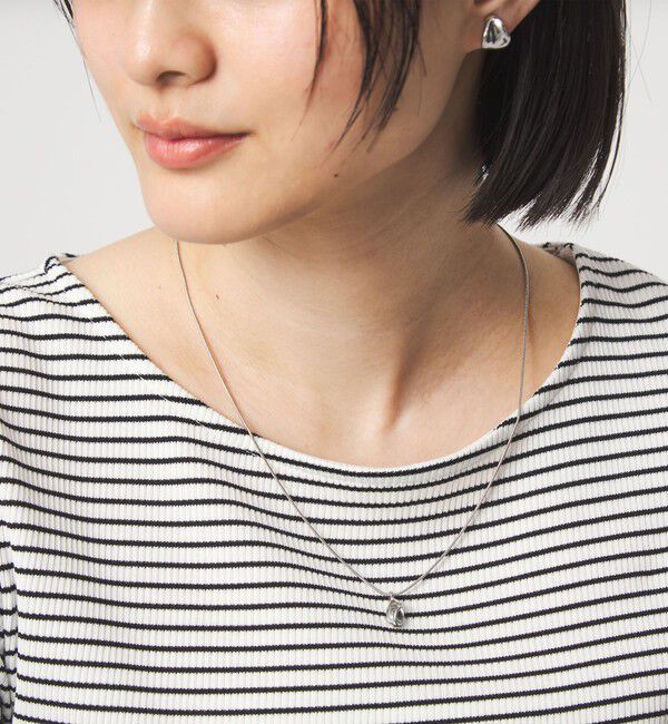 UNITED ARROWS green label relaxing「クリア シズク＆メタルフレーム ネックレス」|ネックレス|SILVER