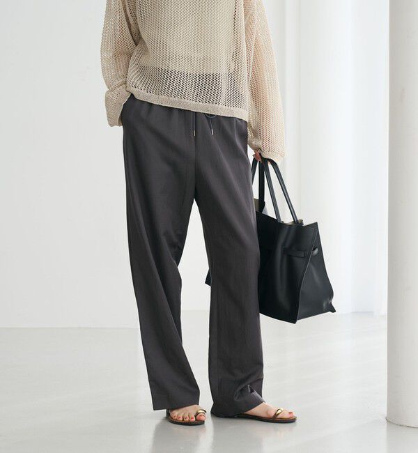 BEAUTY&YOUTH UNITED ARROWS「コットンレーヨンサテン ドローストワイドパンツ」|その他|