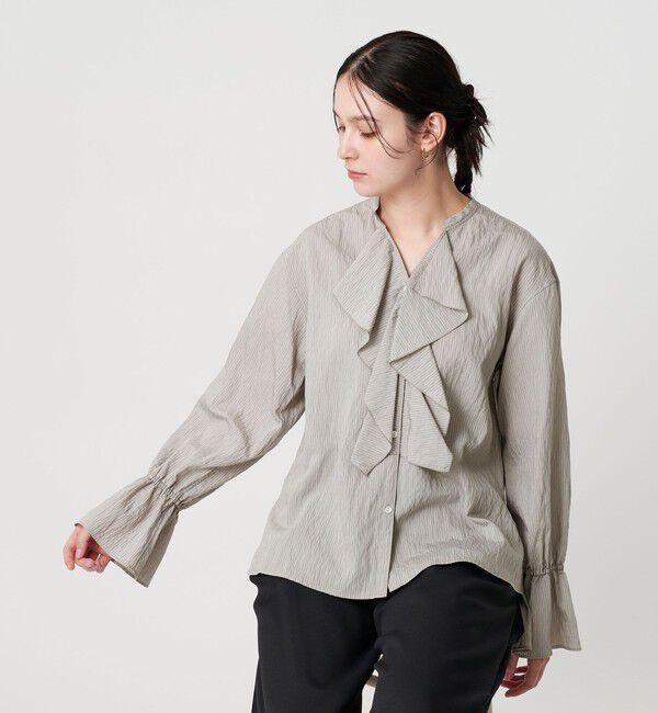 BEAUTY&YOUTH UNITED ARROWS「ラッフル スキッパーブラウス ウォッシャブル」|シャツ・ブラウス|