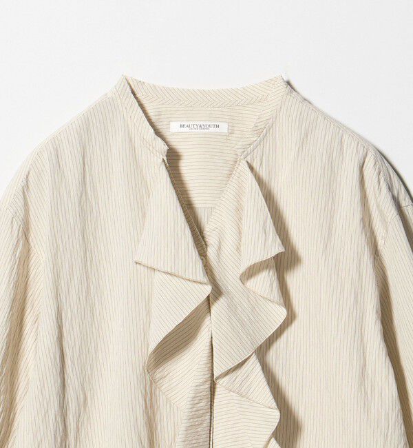 BEAUTY&YOUTH UNITED ARROWS「ラッフル スキッパーブラウス ウォッシャブル」|シャツ・ブラウス|