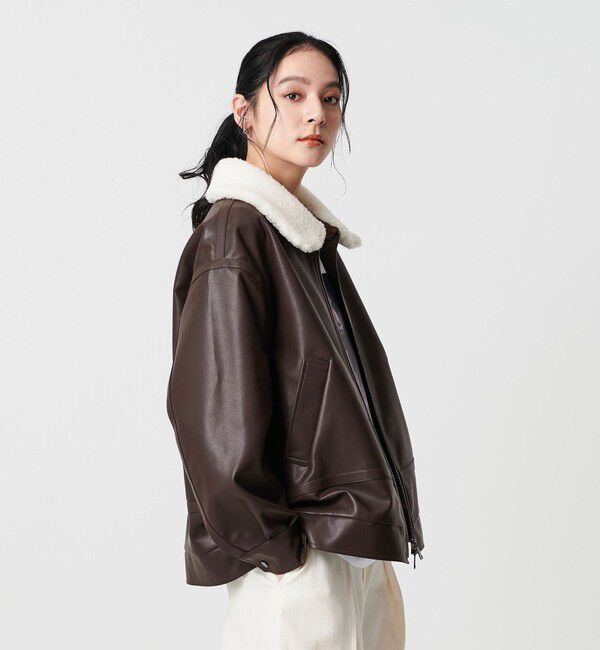 BEAUTY&YOUTH UNITED ARROWS「【WEB限定】レザーライク 2WAYブルゾン」|ブルゾン・スタジャン|