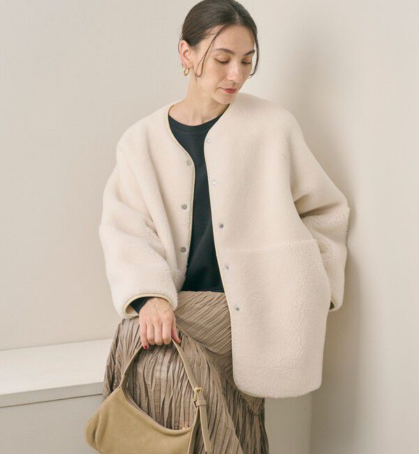 BEAUTY&YOUTH UNITED ARROWS「【WEB限定】ボア&times;フェイクムートン リバーシブルジャケット 」|その他|