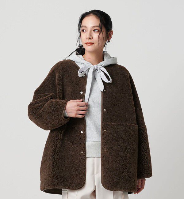 BEAUTY&YOUTH UNITED ARROWS「【WEB限定】ボア&times;フェイクムートン リバーシブルジャケット 」|その他|