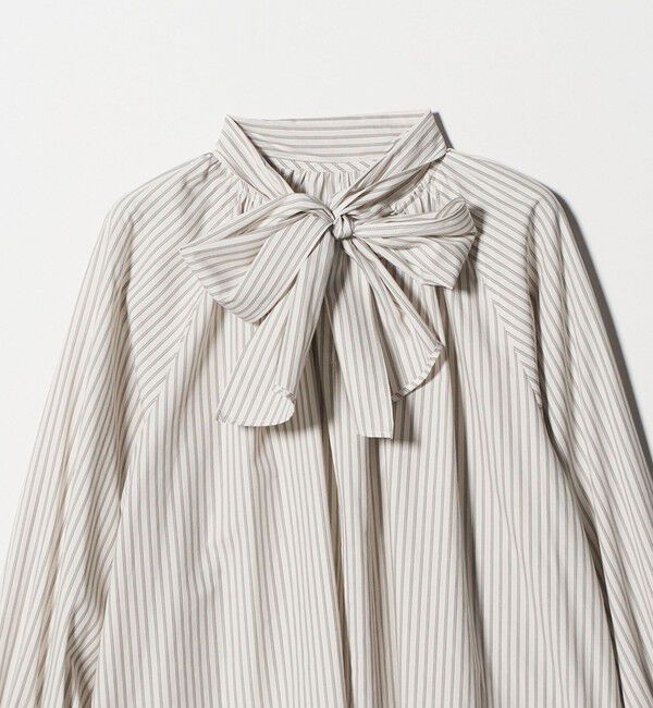BEAUTY&YOUTH UNITED ARROWS「コットン ソリッド&ストライプ ボウタイブラウス」|シャツ・ブラウス|