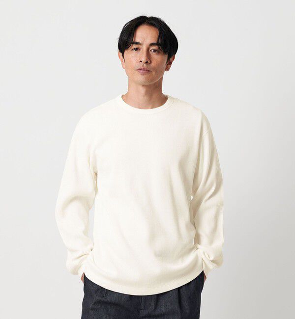 BEAUTY&YOUTH UNITED ARROWS「ハイゲージ ガスコットン サーマル クルーネック カットソー」|Tシャツ・カットソー|WHITE