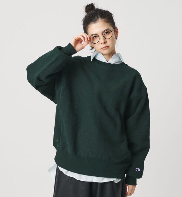 BEAUTY&YOUTH UNITED ARROWS「【別注】＜Champion＞ソリッドスウェットプルオーバー」|スウェット・ジャージ|DK.GREEN