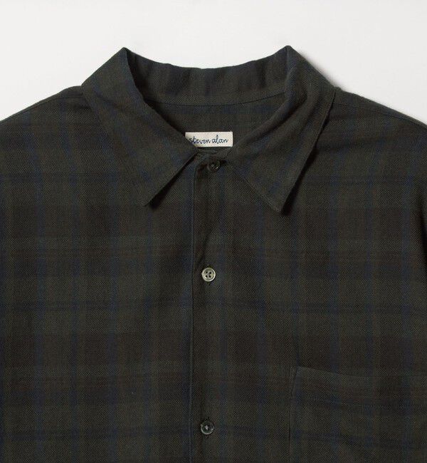 STEVEN ALAN「＜Steven Alan＞ ネル マドラスチェック オープンカラー シャツ BOX」|シャツ・ブラウス|