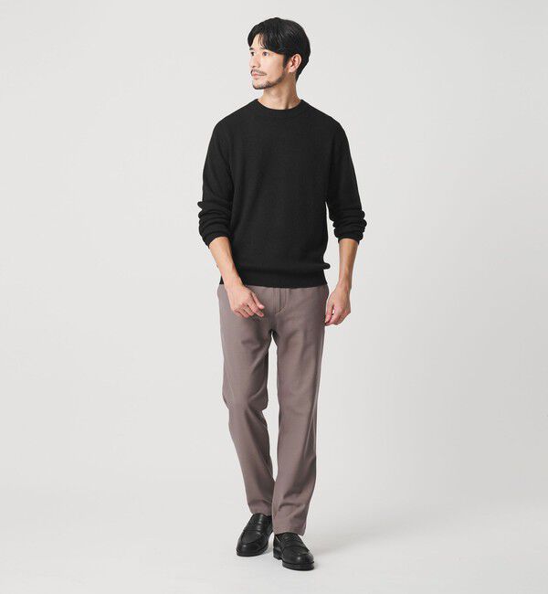 BEAUTY&YOUTH UNITED ARROWS「【WEB限定 WARDROBE SMART】マシーンウォッシャブル ウールミックス アゼ クルーネック」|ニット・セーター|