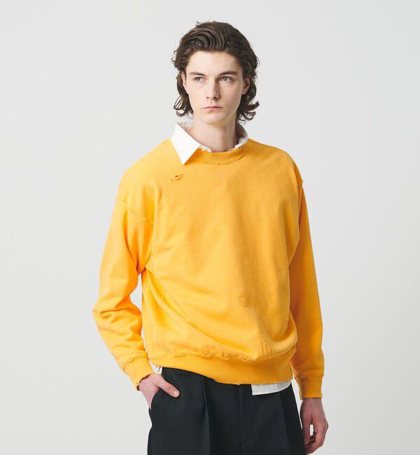 BEAUTY&YOUTH UNITED ARROWS「クラッシュ クルーネック スウェット」|Tシャツ・カットソー|YELLOW