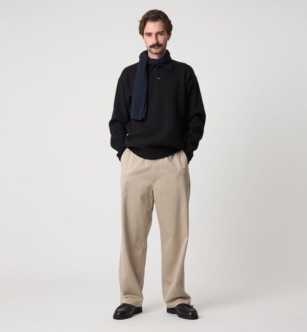 STEVEN ALAN「＜Steven Alan＞ オーストラリアンラムズウール ポロカラー ニット NARROW」|ニット・セーター|