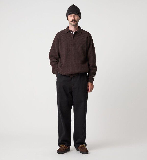 STEVEN ALAN「＜Steven Alan＞ オーストラリアンラムズウール ポロカラー ニット NARROW」|ニット・セーター|