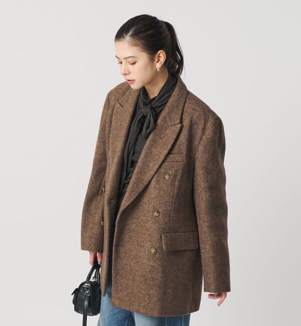 BEAUTY&YOUTH UNITED ARROWS「毛ブレンド ヘリンボーン ジャケットコート」|テーラードジャケット|