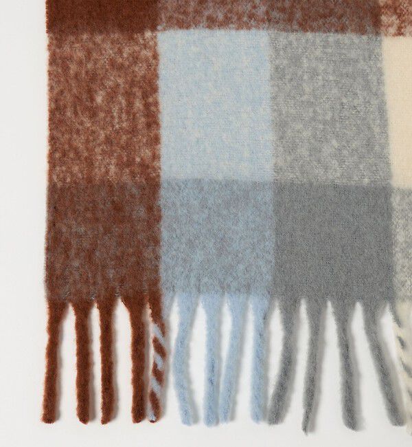 BEAUTY&YOUTH UNITED ARROWS「ブラッシュド ブロックチェック マフラー」|マフラー|