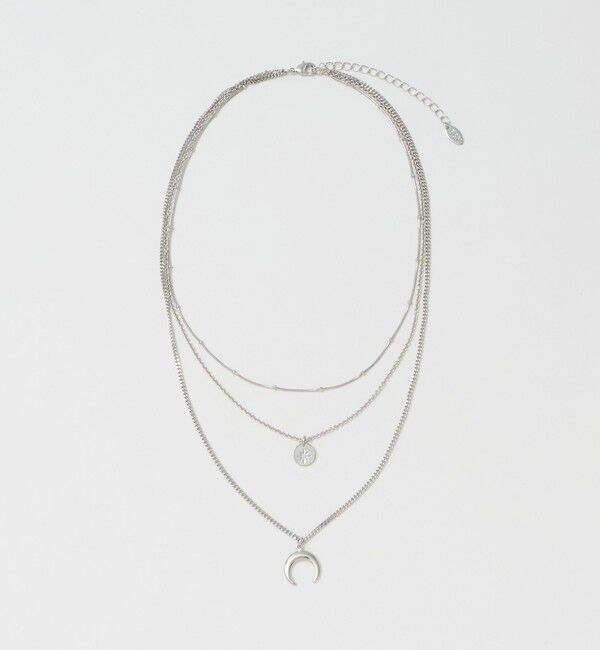 BEAUTY&YOUTH UNITED ARROWS「ムーンモチーフ 3連 ネックレス」|ネックレス|SILVER