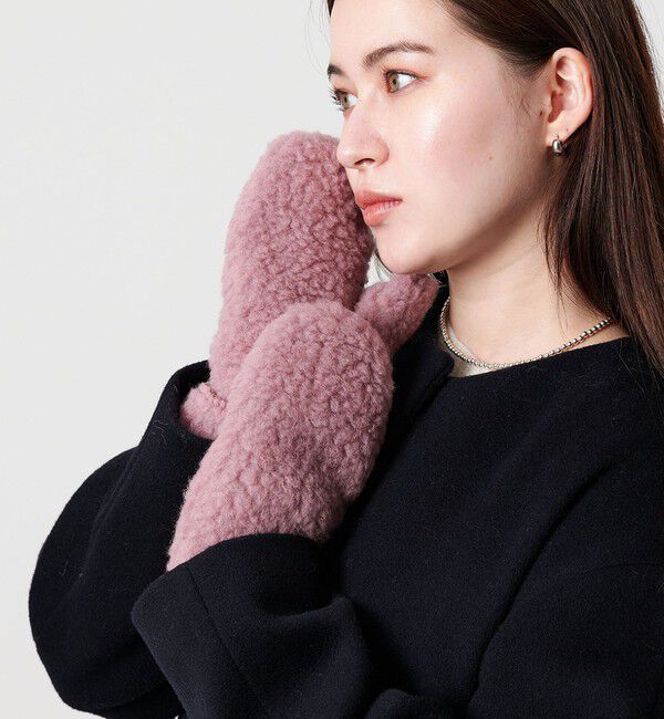 BEAUTY&YOUTH UNITED ARROWS「＜COLDBREAKER＞スリット ミトン」|手袋|PINK