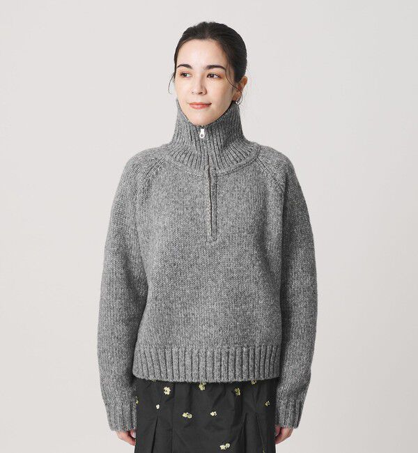 BEAUTY&YOUTH UNITED ARROWS「ウールナイロン ハーフジップ ニットプルオーバー」|ニット・セーター|