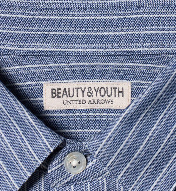 BEAUTY&YOUTH UNITED ARROWS「クイック ストレッチ ストライプ レギュラー シャツ SLIM型 吸水速乾機能付き」|シャツ・ブラウス|