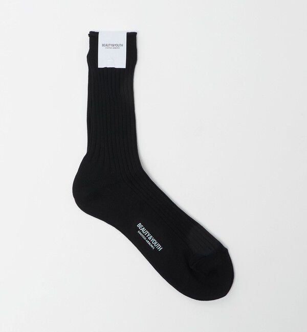 BEAUTY&YOUTH UNITED ARROWS「カラー リブ ソックス」|ソックス|BLACK