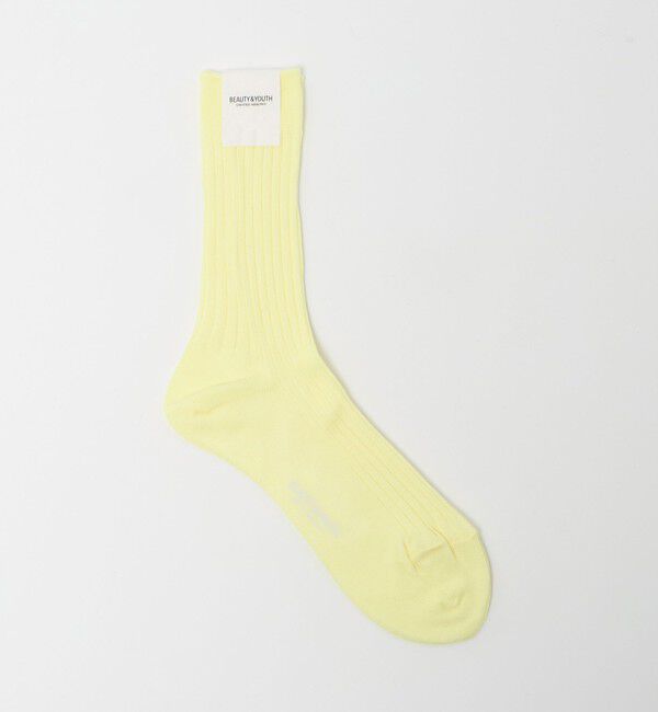 BEAUTY&YOUTH UNITED ARROWS「カラー リブ ソックス」|ソックス|YELLOW