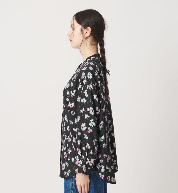 BEAUTY&YOUTH UNITED ARROWS「フラワープリント バンドカラーシャツ ウォッシャブル」|シャツ・ブラウス|